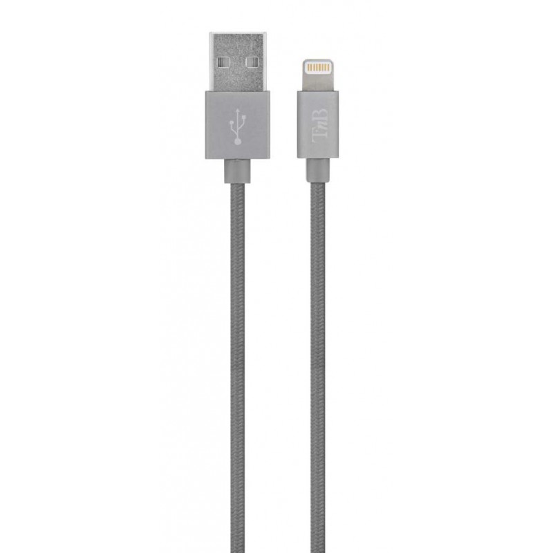 Pintas laidas USB/Lightning 2m, pilkas