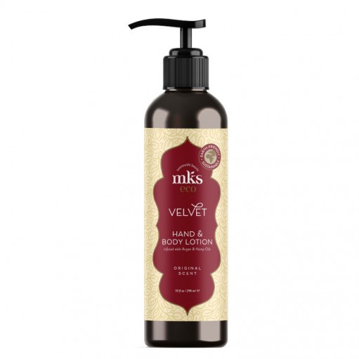 MKS eco (Marrakesh) Velvet rankų ir kūno pienelis, 296 ml.