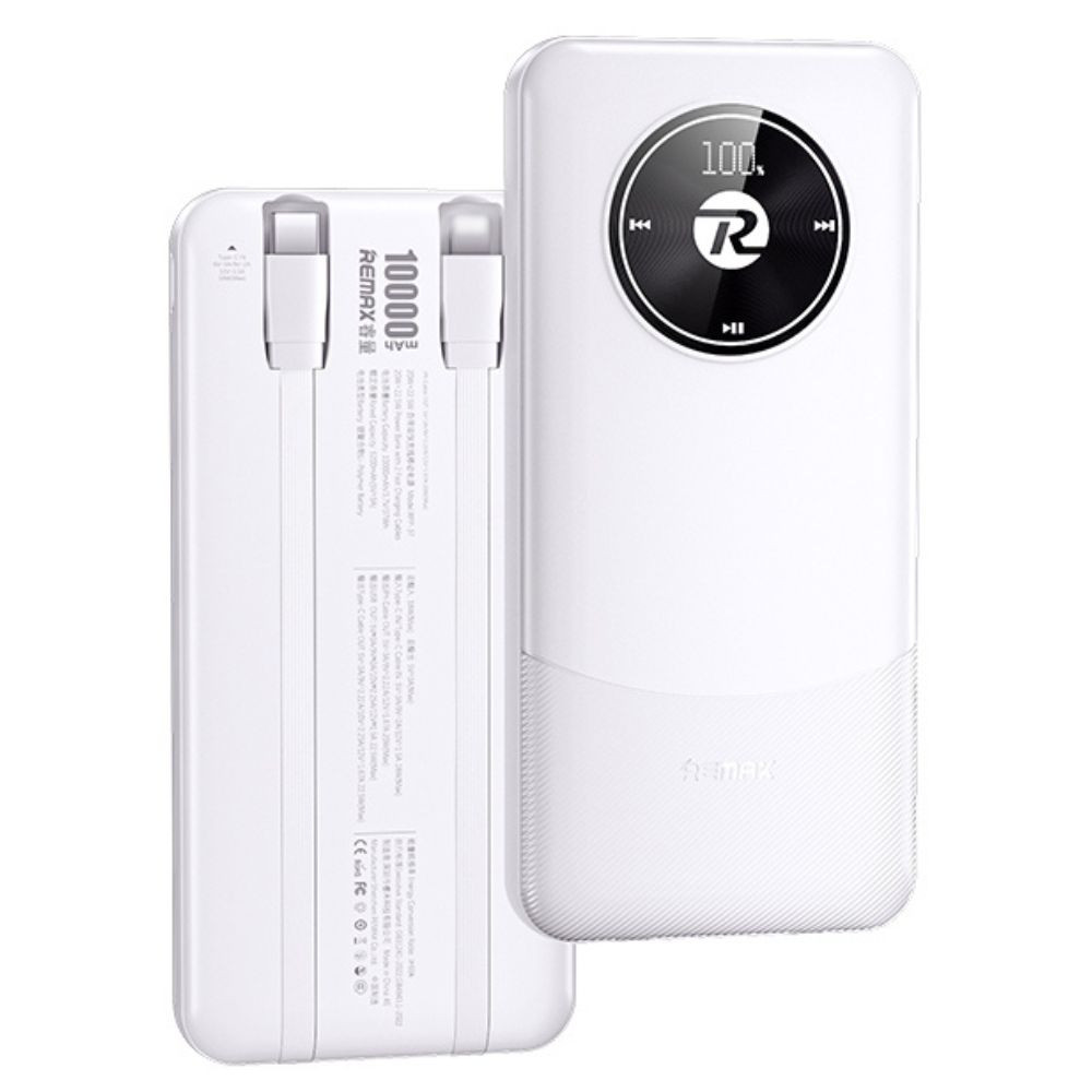 REMAX RPP-37 išorinė baterija - Powerbank 10000mAh, balta