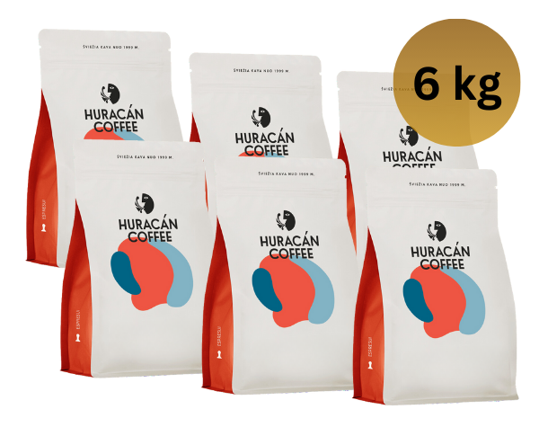 HURACAN COFFEE Iki pasimatymo kavos pupelės 6 kg