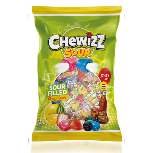 Chewizz Vaisių Sultimis Įdaryti Kramtomi Saldainiai 1kg RŪGŠTŪS