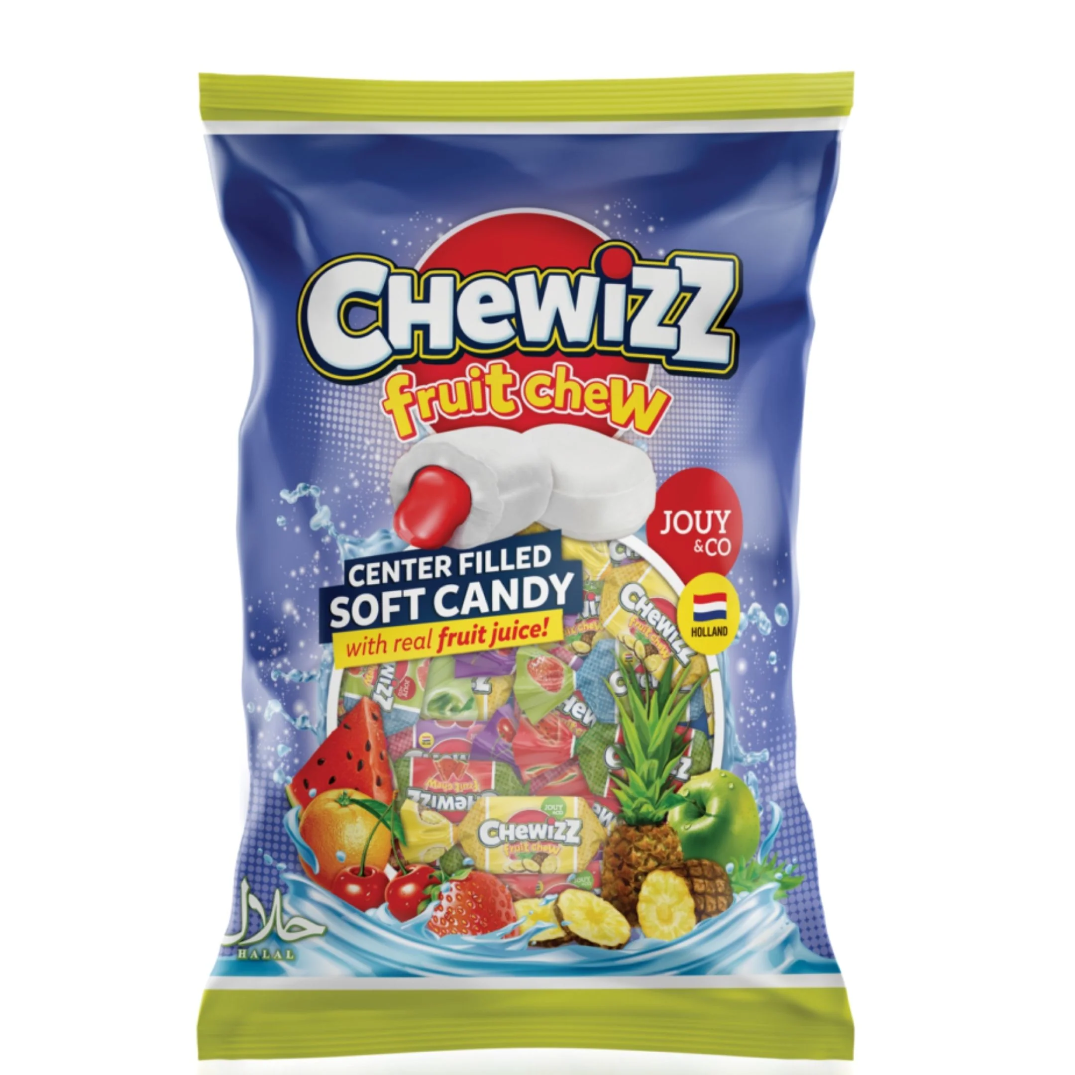 Chewizz Vaisių Sultimis Įdaryti Kramtomi Saldainiai 1kg