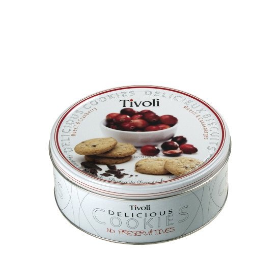 Tivoli sausainiai su spanguolėmis ir šokolado gabaliukais
