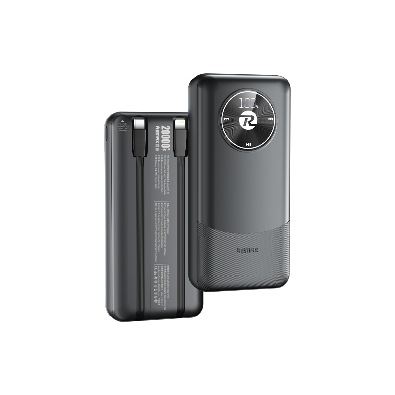 REMAX RPP-38 išorinė baterija - Powerbank 20000mAh, juoda