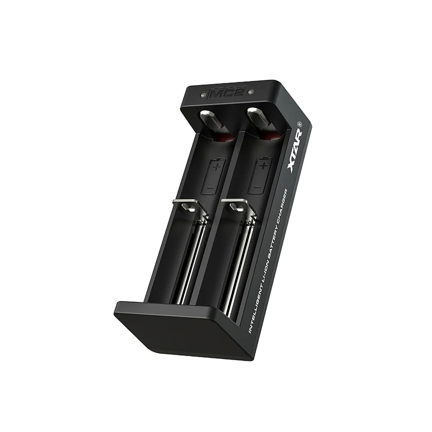 Mikroprocesorinis įkroviklis 1-2 Li-ion akumuliatorių celėms 3.7V 10440-26650 per USB-C, XTAR