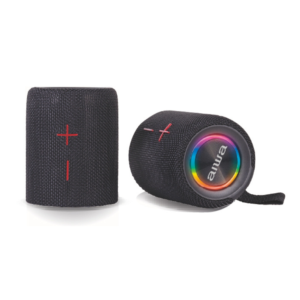 Nešiojama Bluetooth kolonėlė 2x10W RMS su šviesos efektais, juoda