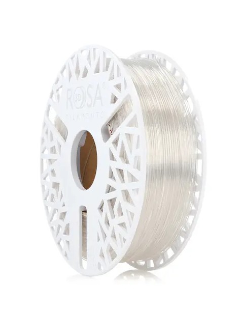 3D plastikas TPU 96A skaidrus 1.75mm 1kg Rosa3D