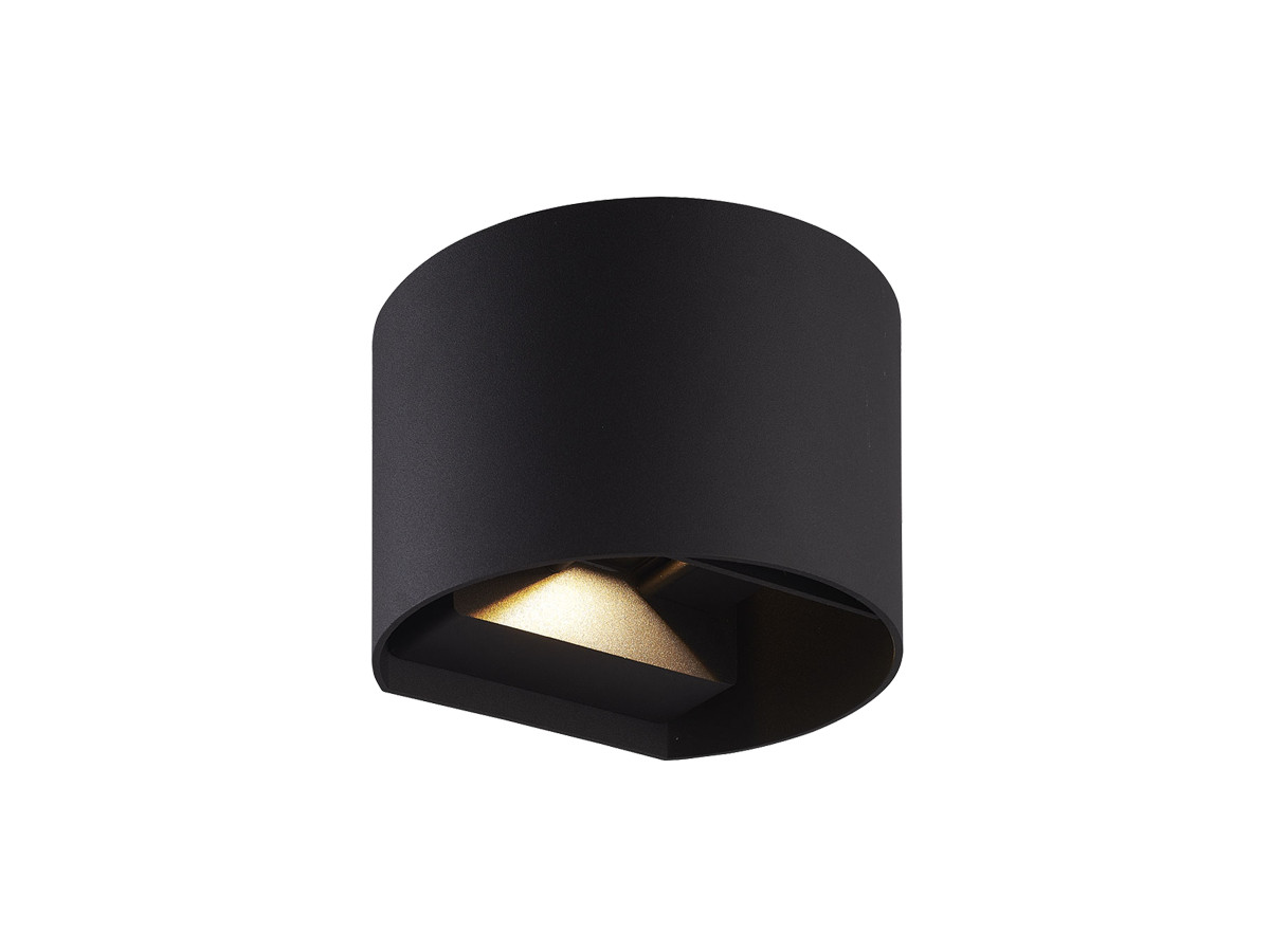 Sieninis lauko šviestuvas CILINDER, LED 2x3W, 4000K, IP54, reguliuojamo švietimo kampo, juodas, LED line LITE
