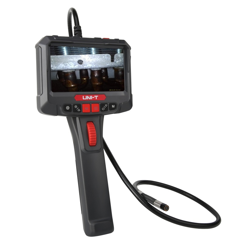 Profesionalus boreskopas su 360° sukinėjamu galu, 5.0", 70°, 8mm, 1m, CMOS, IP67, 32GB, UNI-T
