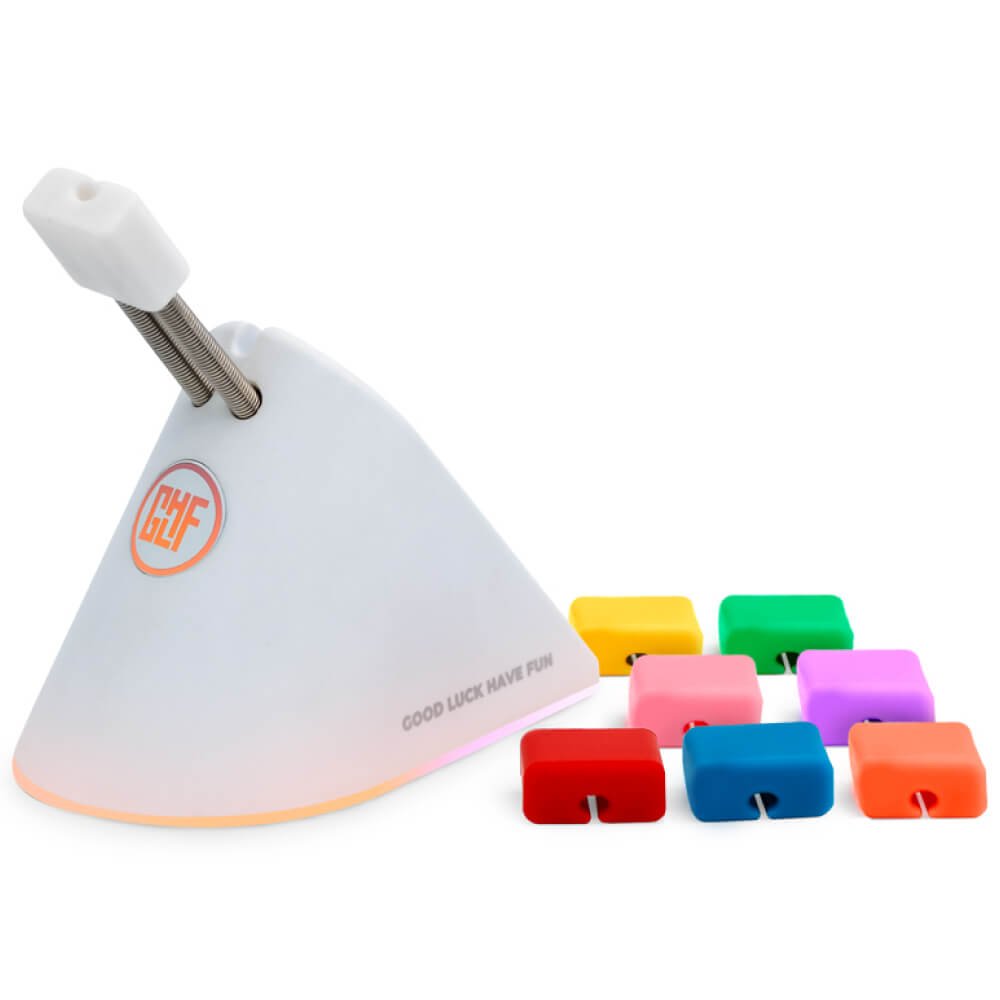 GLHF – Citadel pelės laikiklis su RGB, 8 laikikliai, baltas