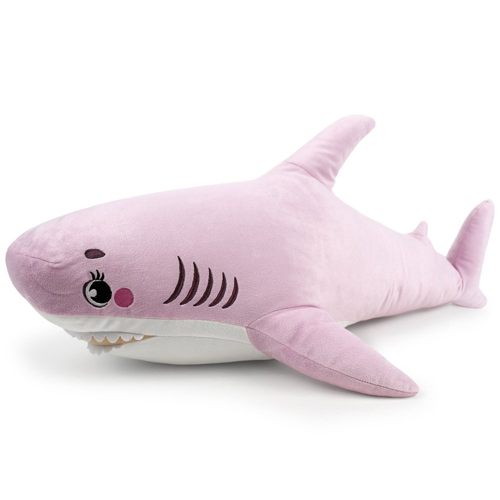 WP MERCHANDISE rožinis pliušinis ryklys, 100 cm