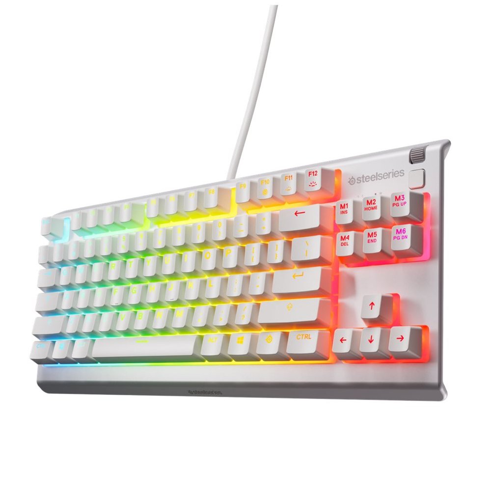 SteelSeries Apex 3 TKL klaviatūra, balta, JAV