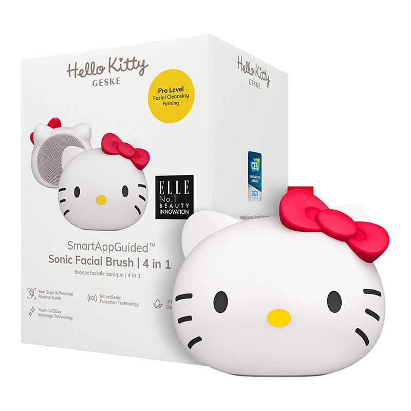 Ultragarsinis veido valymo šepetėlis 4in1 Geske su programėle (Hello Kitty starlight)