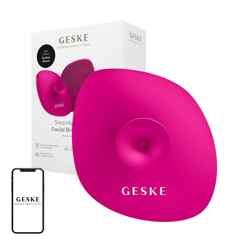 Veido valymo šepetėlis 4in1 su rankenėle Geske su programėle (magenta)