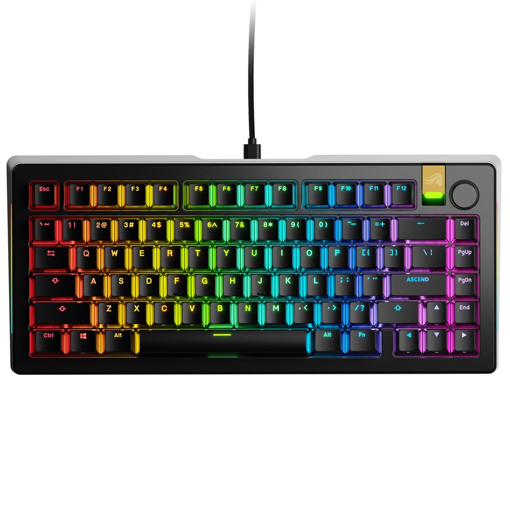 Glorious GMMK 3 Pro HE 75 %, Fox HE jungikliai, juodas, JAV