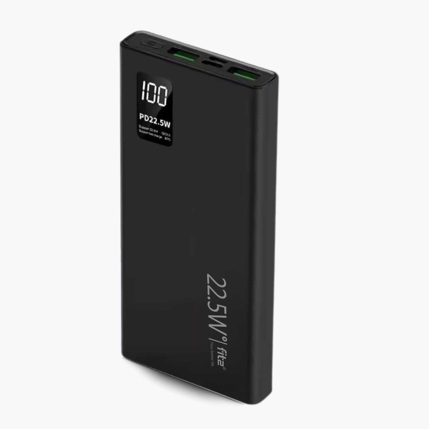 Išorinė baterija - powerbank FIT2 K7, 10000mAh, juoda