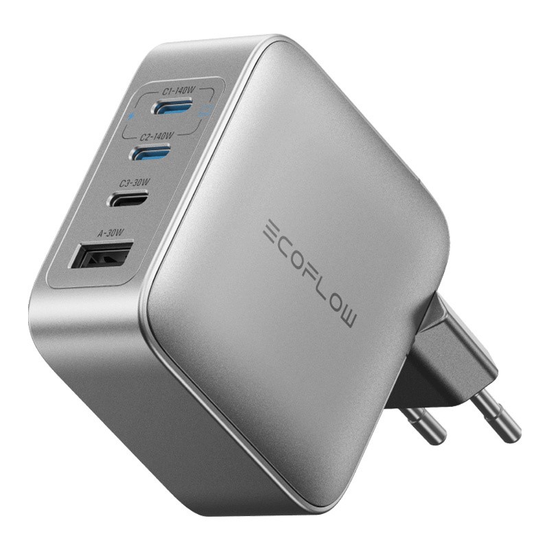 "EcoFlow RAPID Pro" 140 W tinklo įkroviklis, 3xUSB-C, 1xUSB-A, GaN