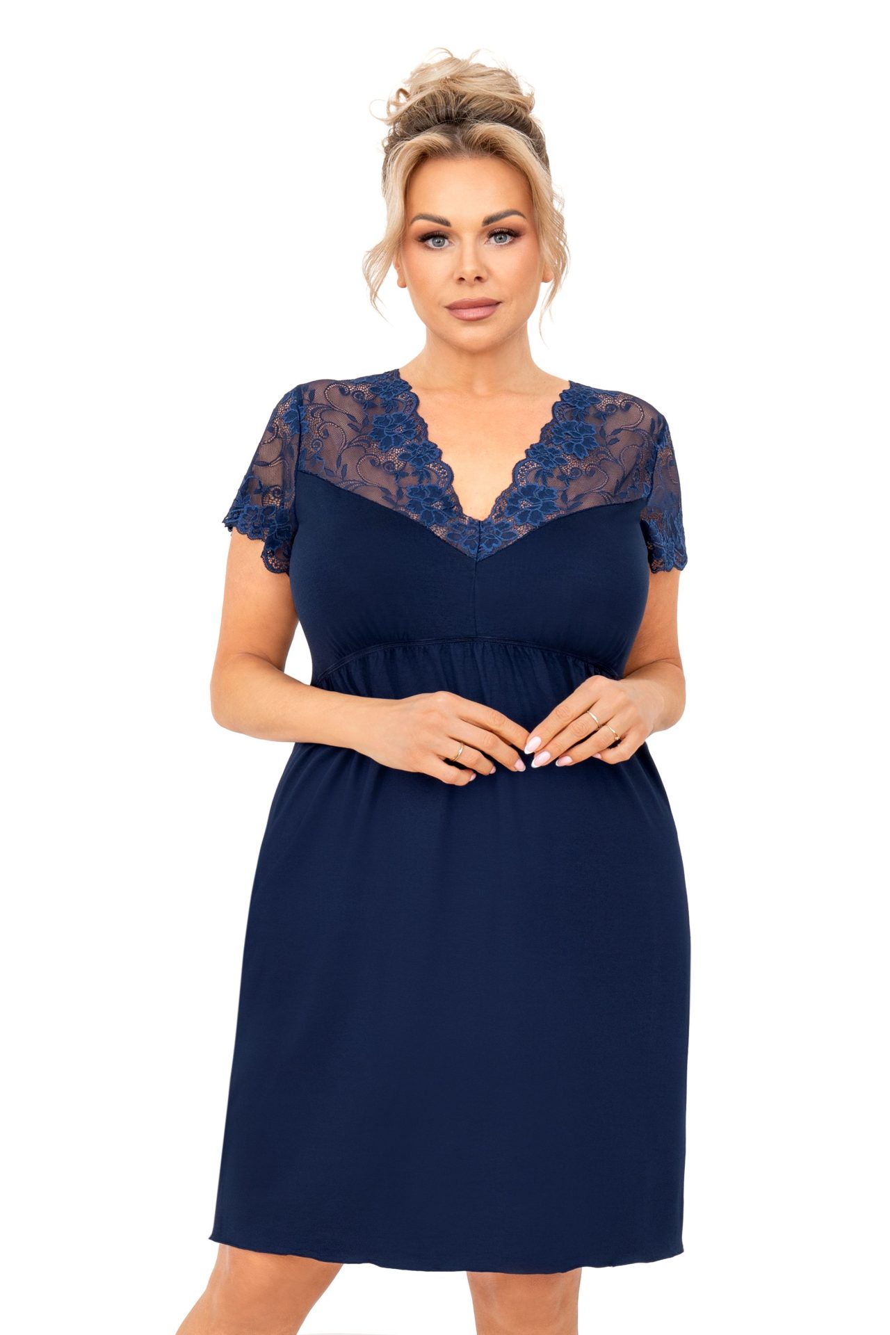 Koszula nocna Livia Plus Dark Blue Granatowy XXXXXL