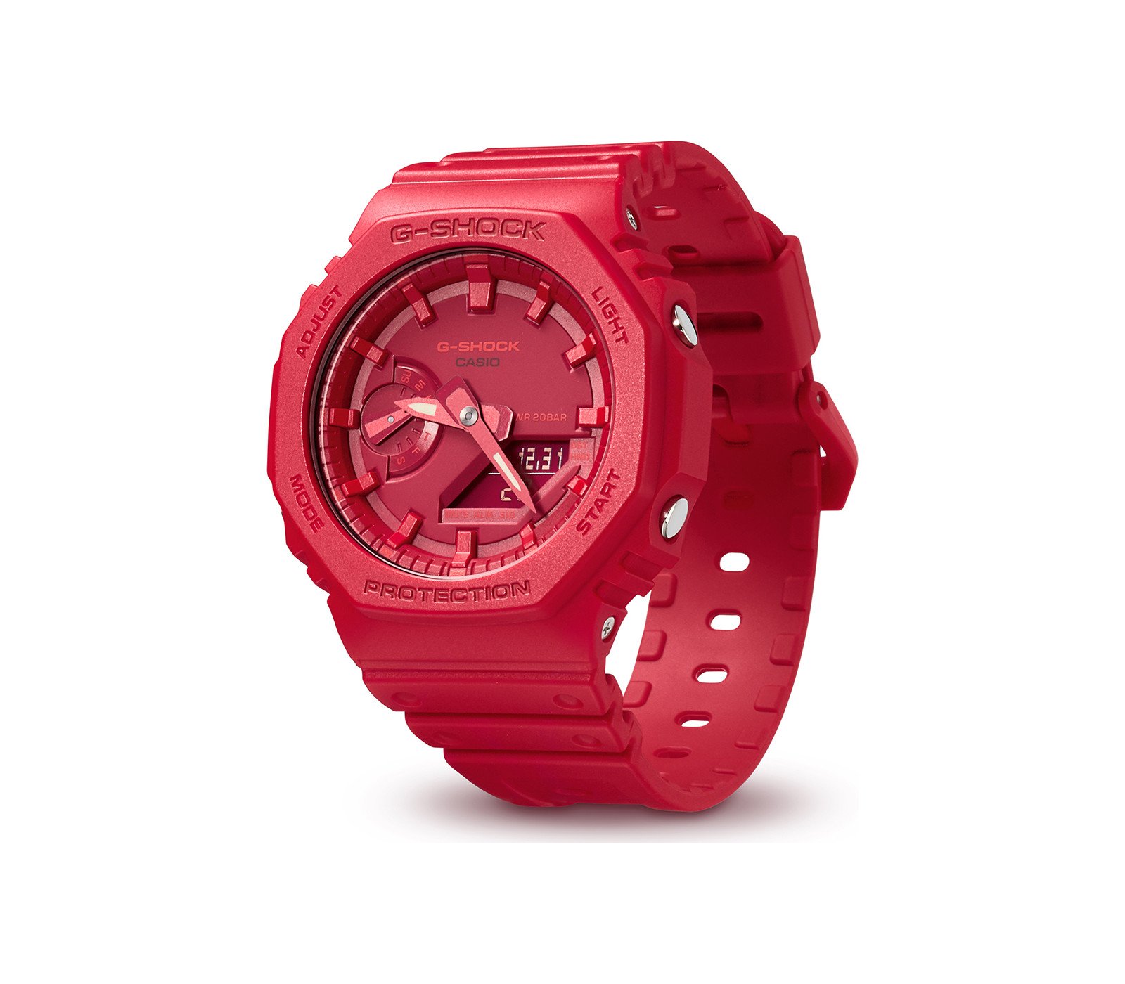 Casio G-Shock laikrodis GA-2100-4AER, raudonas