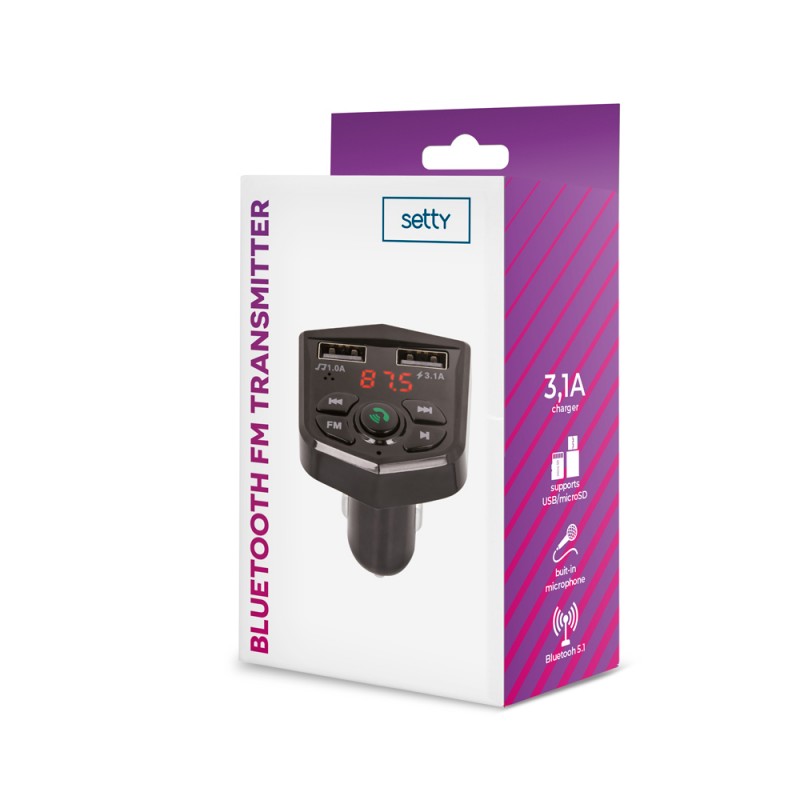 "Setty" FM "Bluetooth" siųstuvas TFM-03