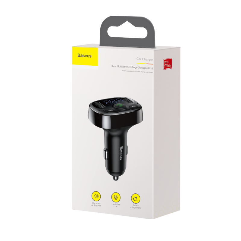 "Baseus" siųstuvas FM T formos S-09A "Bluetooth" MP3 juodas