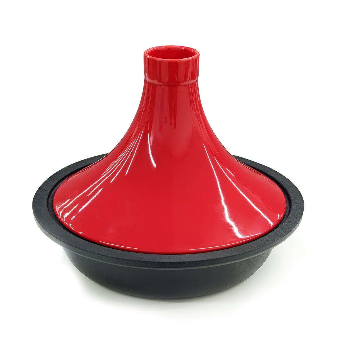 Emaliuotas ketaus troškintuvas «Tadžinas» 2.4L | 29x29x7cm Tikman BH-0001