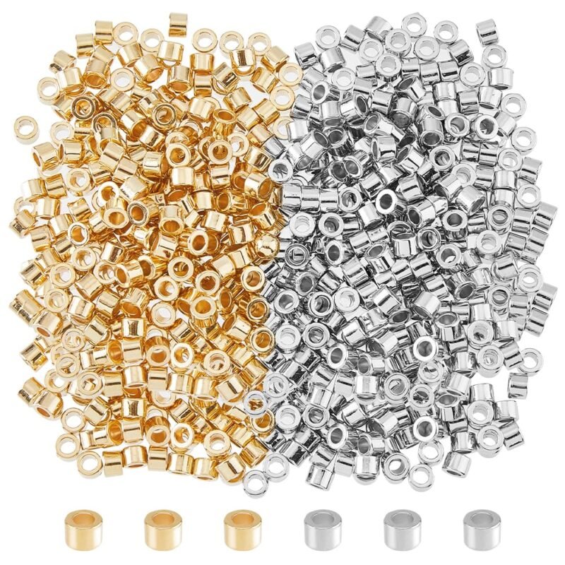 1000 vnt. 2 spalvų 6 x 4 mm vamzdeliai