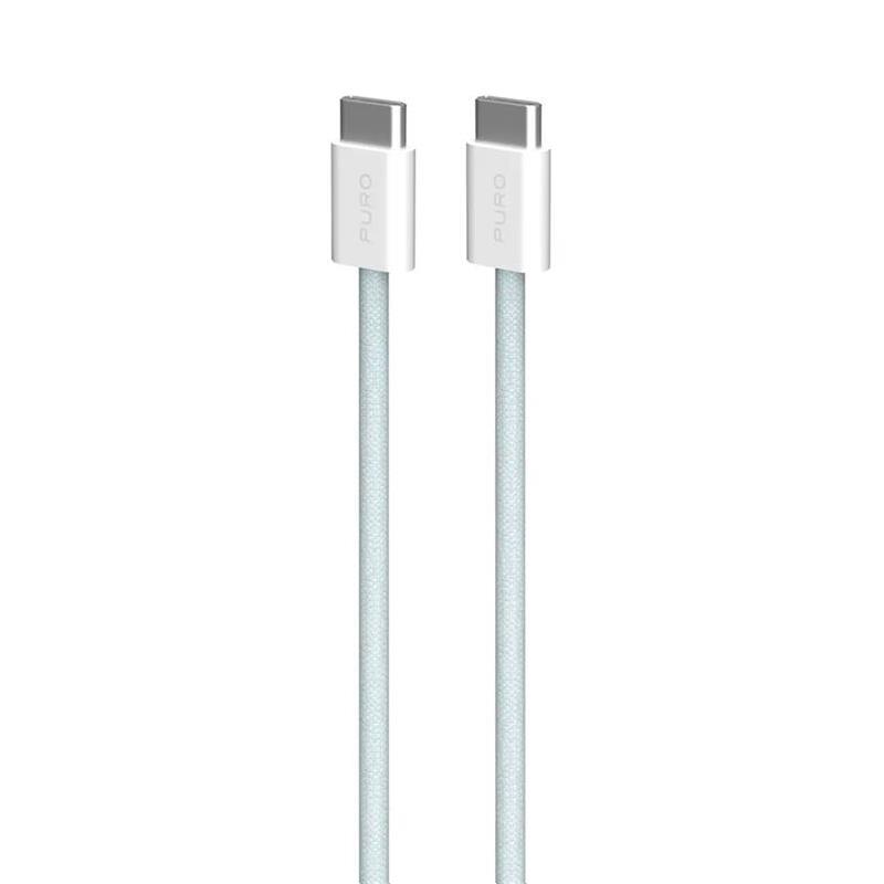 Puro Fabrik 2.0, USB-C to USB-C, 60 W, mėlynas - Laidas Prekė - PUCCCFABK415MTLBLUE