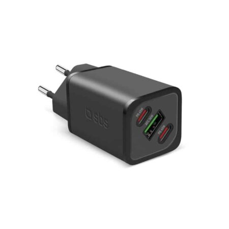 Adapteris SBS GaN charger with Power Delivery, 65 W, black Prekė - TETRGANUSB2C65W