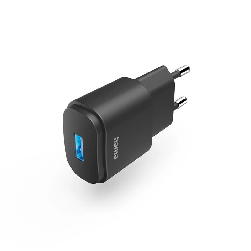 Hama Charger, 6 W, USB-A, juodas - Adapteris Prekė - 00201644