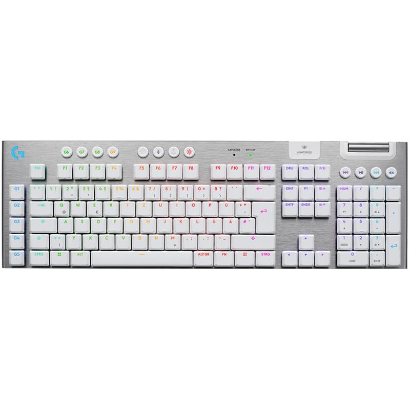 Belaidė klaviatūra Logitech G915 X Lightspeed, tactile, SWE, balta Prekė-920-012688