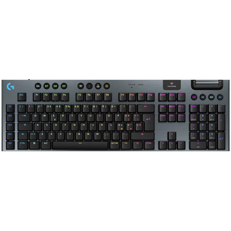 Belaidė klaviatūra Logitech G915 X Lightspeed, clicky, SWE, juoda Prekė-920-012707