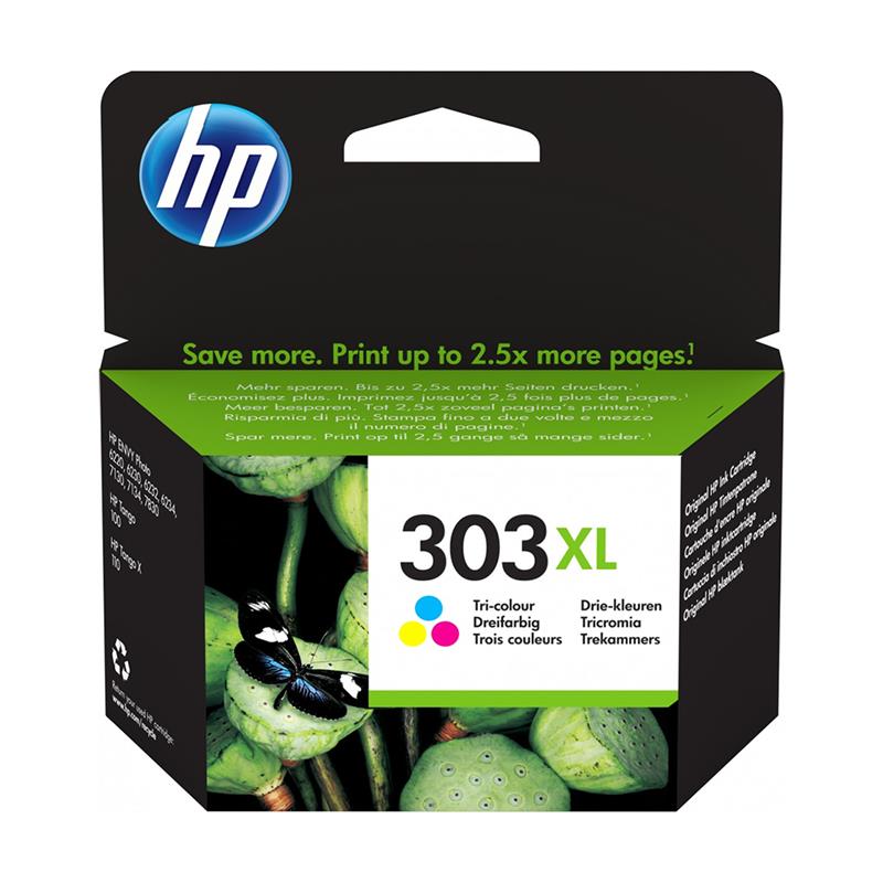 Rašalo kasetė HP 303XL, Spalvota Prekė - T6N03AE#UUS