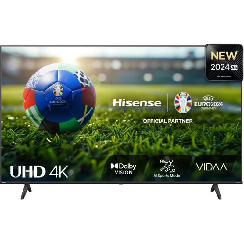 Televizorius Hisense A6N, 50'', 4K UHD, LED LCD, juodas, 50A6N
