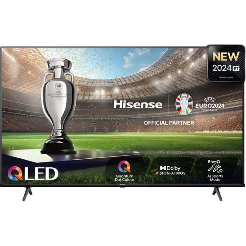 Televizorius Hisense E7NQ, 50'', 4K UHD, QLED, juodas Prekė – 50E7NQ