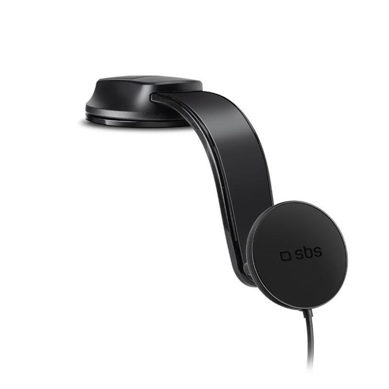 SBS 15W Car Holder, Magsafe, juodas - Belaidis automobilinis įkroviklis Prekė - TESUPPMAG15W21