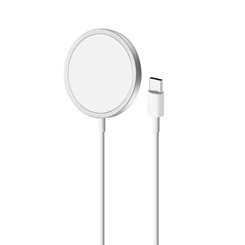 Belaidis įkroviklis Puro Magnetic Wireless, USB-C, MagSafe, 1 m, white Prekė - CUSBCMAG1WHI