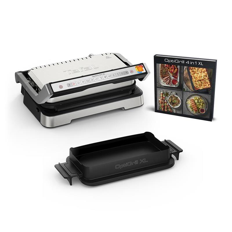 Tefal OptiGrill 4in1 XL, 2200 W, nerūdijančio plieno - Elektrinis grilis, GC784D30
