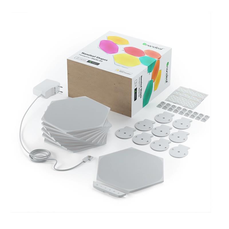 Nanoleaf Shapes Hexagons Starter Kit, 9 plokštės - Išmaniųjų šviestuvų rinkinys Prekė - NL42-0102HX-9PK