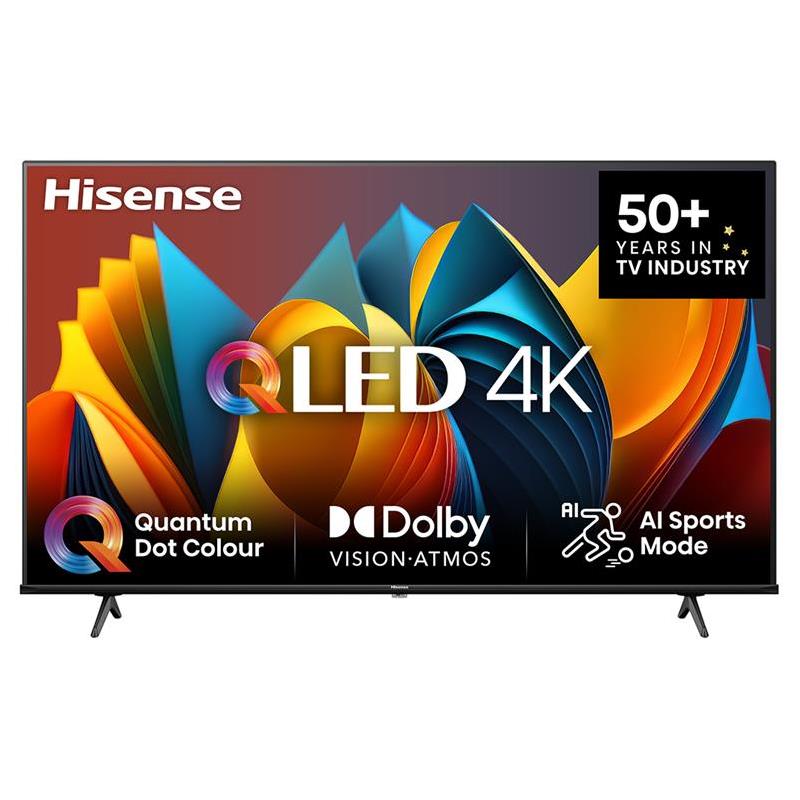 Televizorius Hisense E7NQ, 65'', 4K UHD, QLED, juodas, 65E7NQ