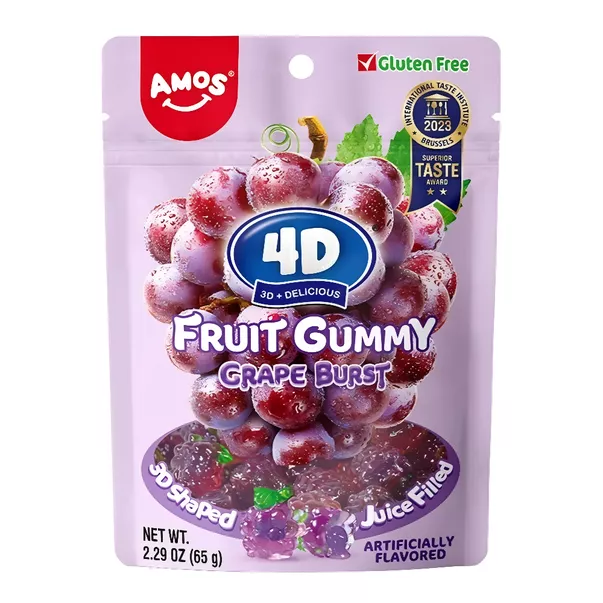 Guminukai AMOS 4D FRUIT GUMMY (GRAPE BURST), 65g Guminukai AMOS 4D FRUIT GUMMY (GRAPE BURST), 65g
