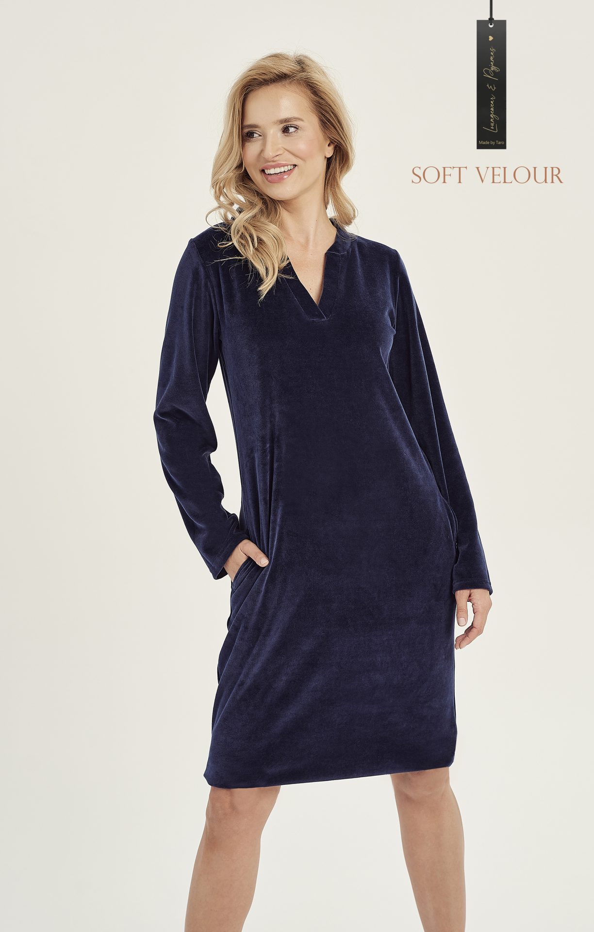 namų rūbas - suknelė Lauren 3028 colour 01 XL Granatowy