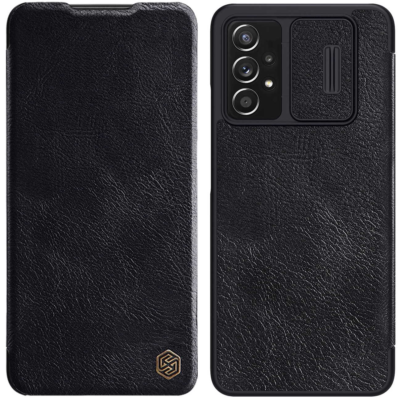 Nillkin Qin odinis dėklas Samsung Galaxy A73 juodas