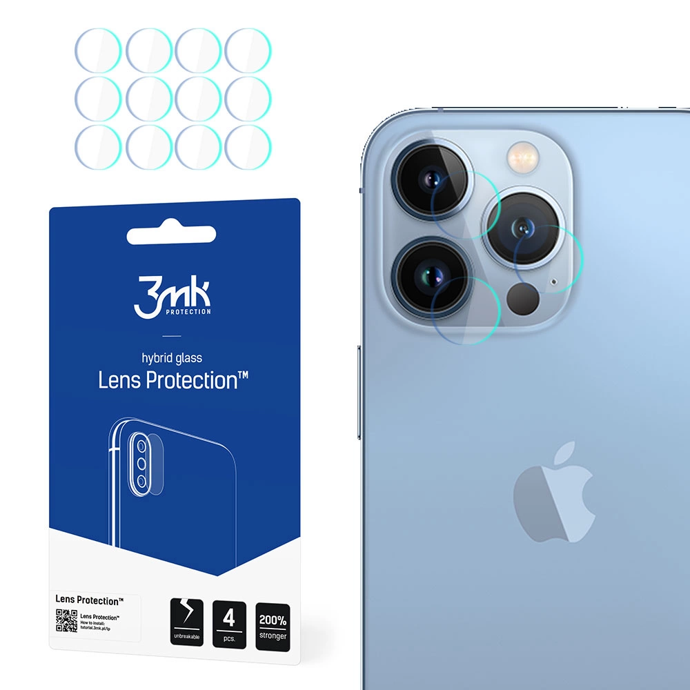 Fotoaparato stiklas iPhone 13 Pro 7H 3mk Lens Protection serijai