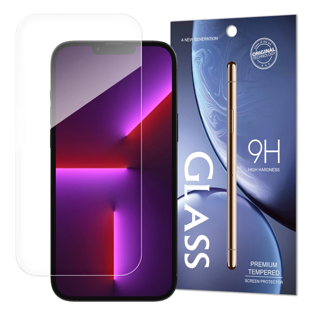 Grūdinto stiklo 9H ekrano apsauga iPhone 14 Pro Max (pakuotė – vokelis)