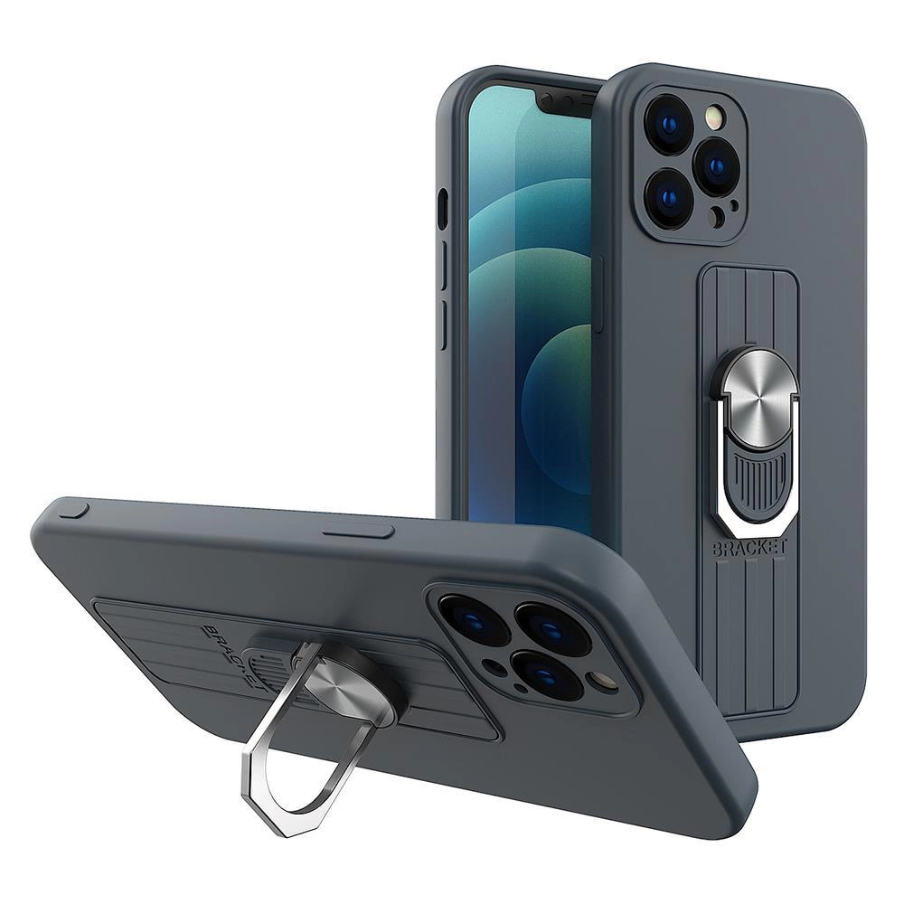 Ring Case silikoninis dėklas su žiedu ir stoveliu Samsung Galaxy A13 5G mėlynas