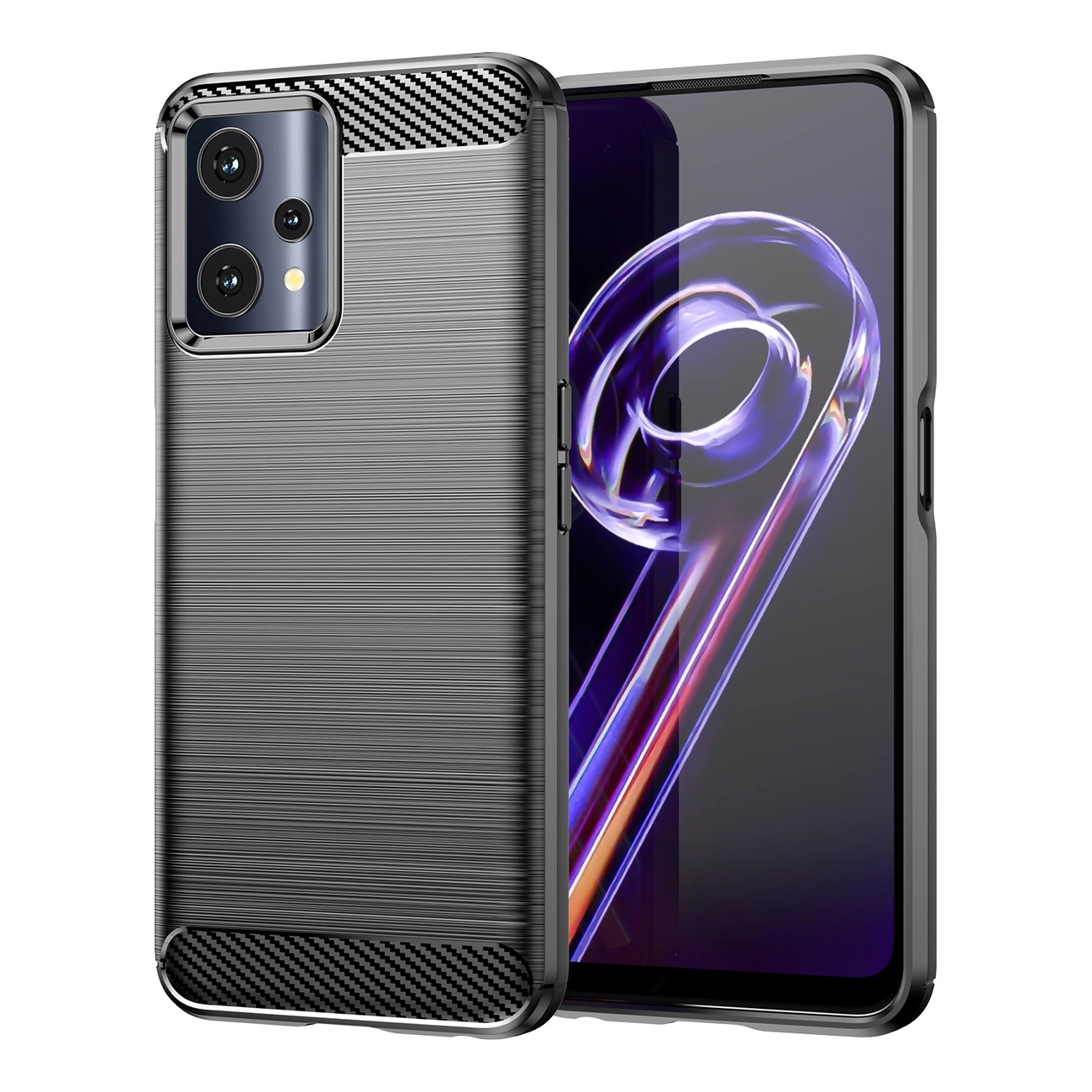 Carbon Case lankstus Realme 9 Pro juodas