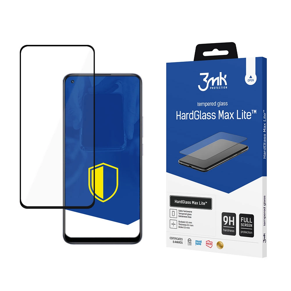 9H 3mk HardGlass Max Lite grūdintas stiklas Realme 8 5G