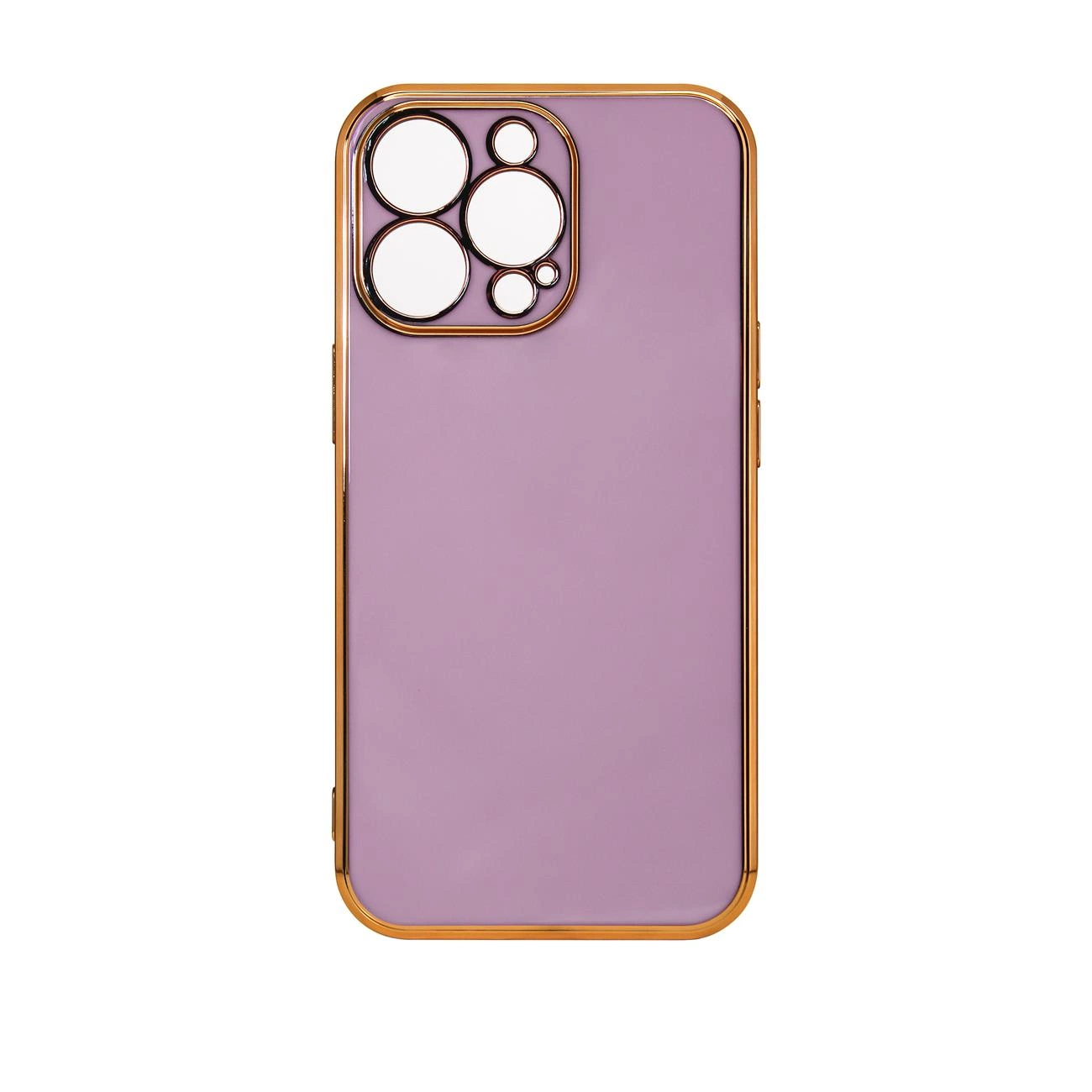 Lighting Color dėklas Xiaomi Redmi Note 11 violetinis gelio dėklas su auksiniu rėmeliu