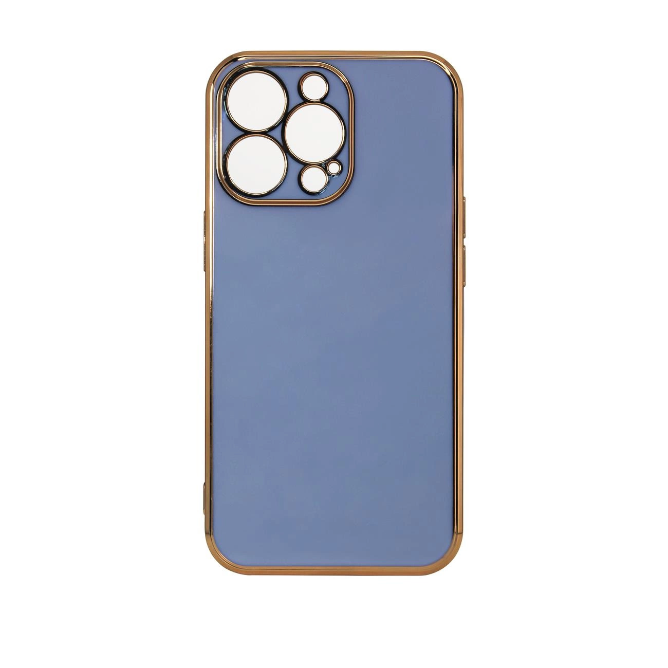 Lighting Color dėklas Xiaomi Redmi Note 11 gelio dėklas su auksiniu rėmeliu mėlynas